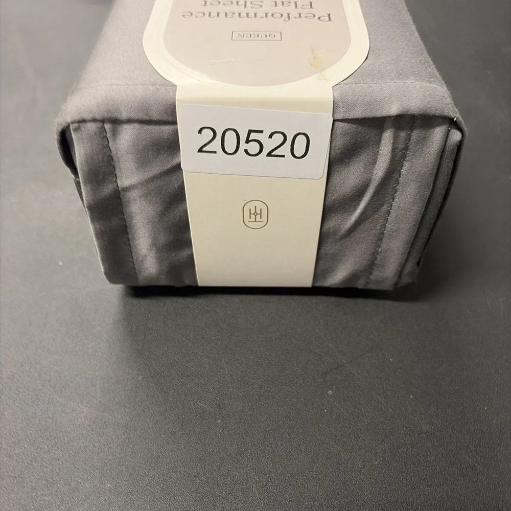 Threshold Queen Size 400 Thread Count Performance Flat Sheet Radiant Gray 20520